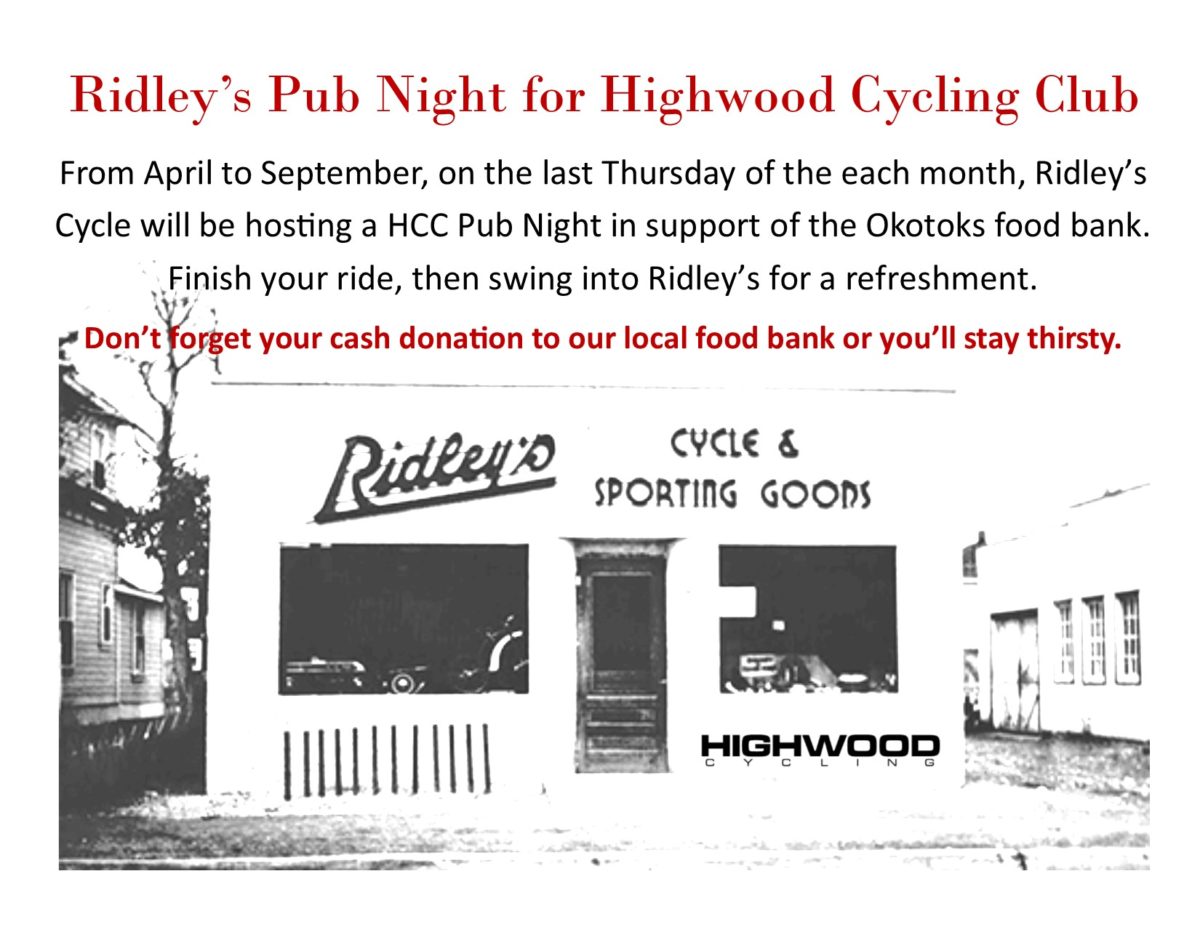 Ridley’s Pub Night Starts Thursday, April 26
